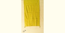 Nisarg . निसर्ग ✮ Hand Block Printed Cotton Stole - Parrot Green