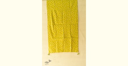 Nisarg . निसर्ग ✮ Hand Block Printed Cotton Stole - Parrot Green
