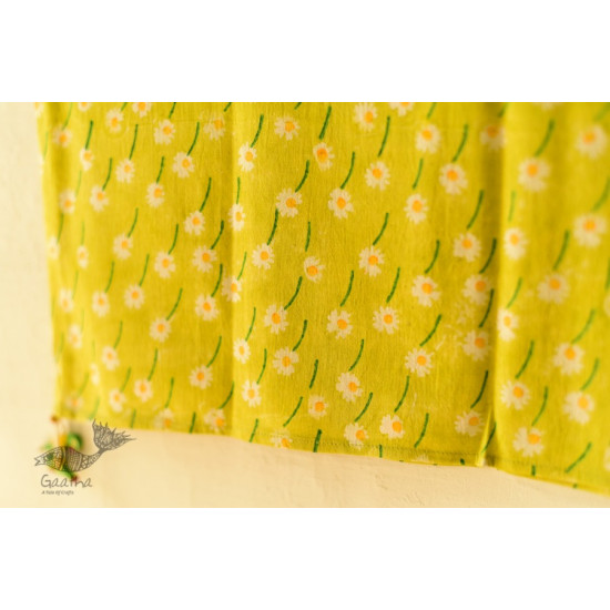 shop Hand Block Printed Cotton Parrot Green stole