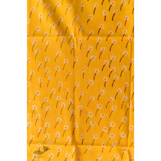 shop Hand Block Printed Yellow Stole