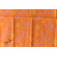 shop Hand Block Printed Cotton Orange Stole