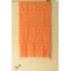 shop Hand Block Printed Cotton Orange Stole