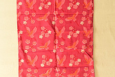 Nisarg . निसर्ग ✮ Hand Block Printed Cotton Stole - Dark Pink