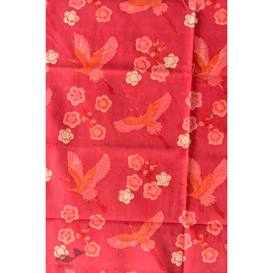 shop Hand Block Printed Cotton Dark Pink Stole