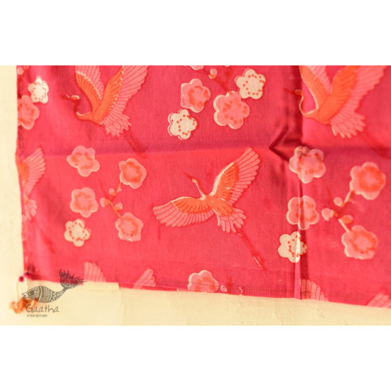 shop Hand Block Printed Cotton Dark Pink Stole