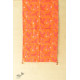 shop Hand Block Printed Cotton Orange Stole