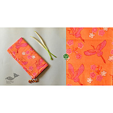 Nisarg . निसर्ग ✮ Hand Block Printed Cotton Orange Stole