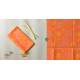 shop Hand Block Printed Cotton Orange Stole