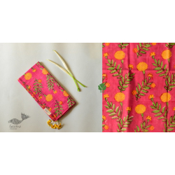 Nisarg . निसर्ग ✮ Hand Block Printed Cotton Stole - Rani Pink