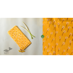 Nisarg . निसर्ग ✮ Hand Block Printed Cotton Stole - Yellow