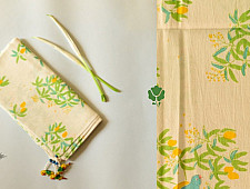 Nisarg . निसर्ग ✮ Printed Cotton Stole - Parrot Bird Motif