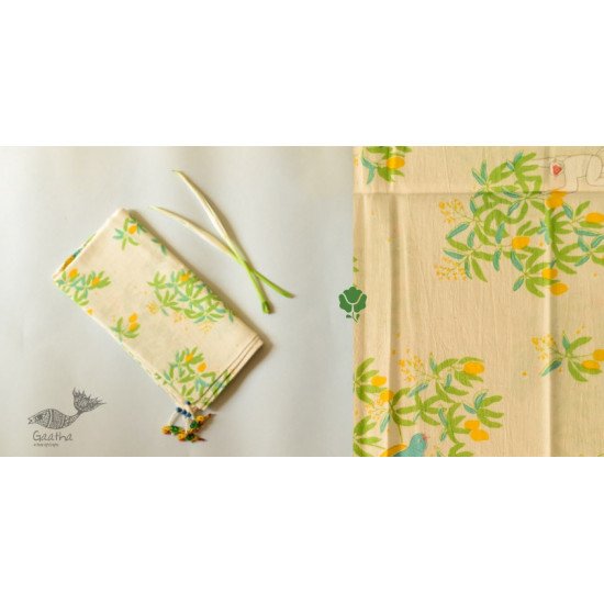 shop Printed Cotton Stole Parrot Bird Motif