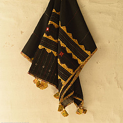 Ajrakh Applique - Embroidered Cotton Dupatta 2