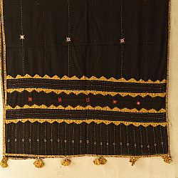 Ajrakh Applique - Embroidered Cotton Dupatta 2