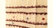 shop Mirror Work & Applique - Embroidered Cotton Off White Dupatta