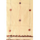 shop Mirror Work & Applique - Embroidered Cotton Off White Dupatta