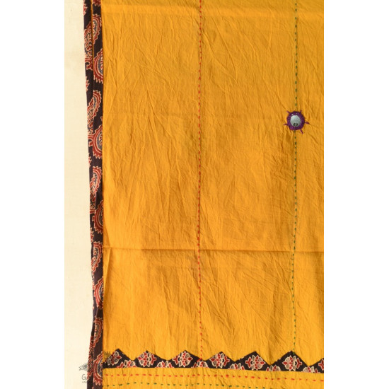 Cotton Ajrakh Applique dupatta