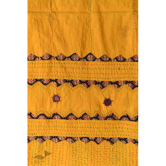 Cotton Ajrakh Applique dupatta