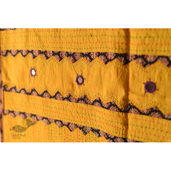 Cotton Ajrakh Applique dupatta