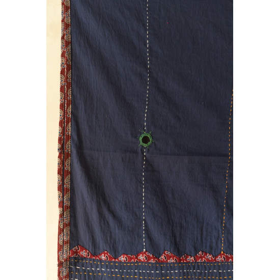 Cotton Ajrakh Applique dupatta