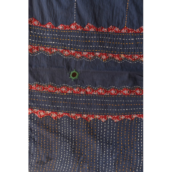 Cotton Ajrakh Applique dupatta