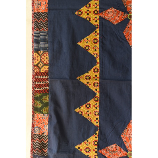 Cotton Ajrakh Applique dupatta