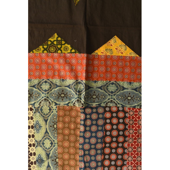 Cotton Ajrakh Applique dupatta