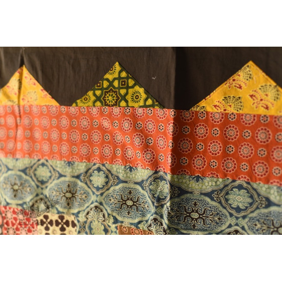 Cotton Ajrakh Applique dupatta