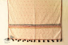 Ajrakh Applique & Kantha Stitch Cotton Dupatta