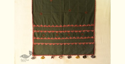 Embroidery & Patch Work - Cotton Dupatta ~ Green