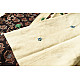 Cotton Ajrakh Applique Saree - Off White