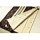 Cotton Ajrakh Applique Saree - Off White