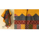 Cotton Ajrakh Applique Yellow Dupatta