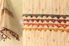 Embroidery & Patch Work - Cotton Off White Dupatta With Black Border