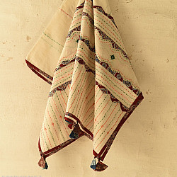Ajrakh Applique - Embroidered Cotton Dupatta (Two Options)