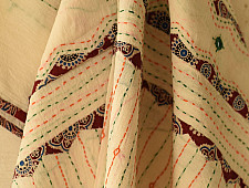 Ajrakh Applique - Embroidered Cotton Dupatta (Two Options)