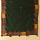 Cotton Ajrakh dupatta - Dark Green