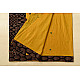 Buy Ajrakh Applique & Mirror Embroidered Cotton Saree - Yellow & Black