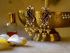 श्रीरूपा  | Silver Earring | Peahen ~ 23