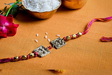 Dhokra Brass ❂ Handmade Rakhi - D