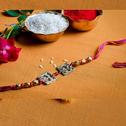 Dhokra Brass ❂ Handmade Rakhi - D