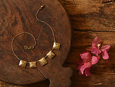 Prabha . प्रभा | Dhokra Brass Necklace 