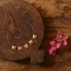 Prabha . प्रभा | Dhokra Brass Necklace 