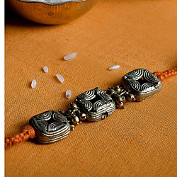 Dhokra Brass ❂ Handmade Rakhi - Dhokra