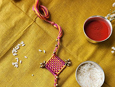 Dhokra Brass ❂ Handmade Rakhi - Braided