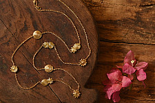 Prabha . प्रभा | Dhokra Brass Long Necklace / Chain