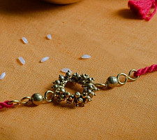 Dhokra Brass ❂ Handmade Bhabhi Rakhi