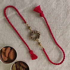 Dhokra Brass ❂ Handmade Bhabhi Rakhi