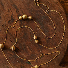 Prabha . प्रभा | Dhokra Brass Necklace / Long Chain