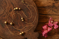 Prabha . प्रभा | Dhokra Brass Necklace / Long Chain